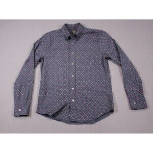 Abercrombie & Fitch Shirt Mens Gray Floral Button Down Super Slim Stretch AOP M